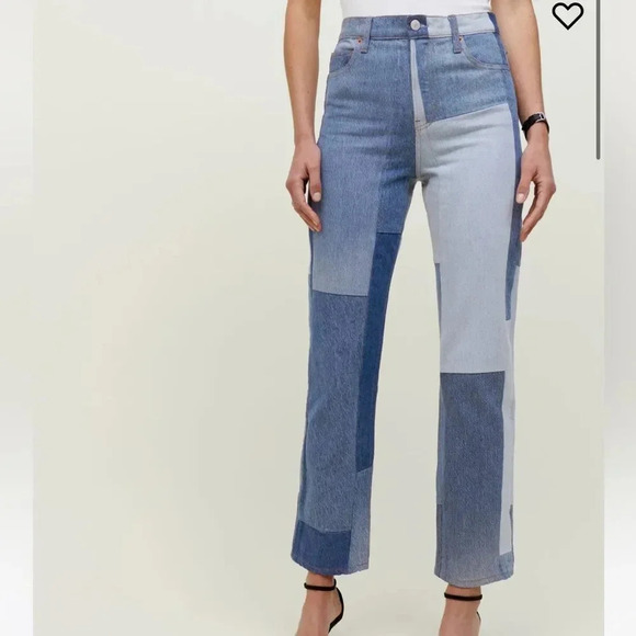 Reformation Women's‎ Skinny Patch Torres Distressed High Waist Jeans size 23 - Picture 2 of 8